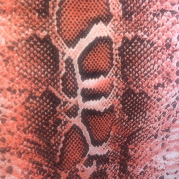 Orange python print stretch dress - Picture 2 of 5